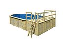 Vorschaubild Karibu Pool Modell 4 Classic A/B/C/D 610 x 400 cm - kesseldruckimprägniert inkl. gratis Sandfilteranlage & Pool-Starterset (Gesamtwert 468,99€)