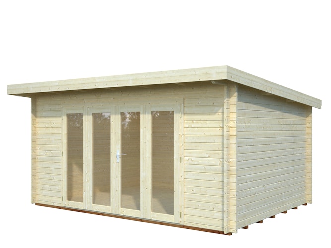 Palmako Gartenhaus Lea 14,2 m² mit Doppelfalttür - 44 mm