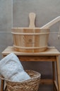 Vorschaubild Liebenstein Sauna Eimer mit Kelle aus Kiefernholz (4L)