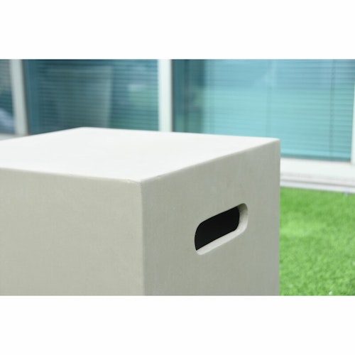 Gardenforma Abdeckung for Gasflaschen, Beton-Optik grau, Faserbeton für 5kg Gasbehälter 