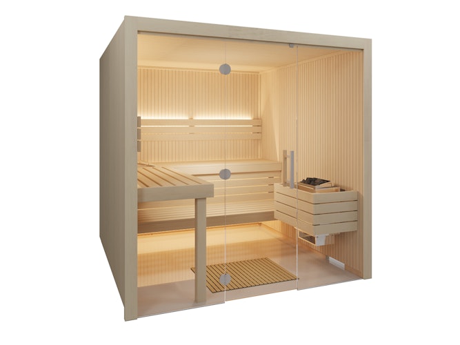 Infraworld Sauna Gracil 210 - 75 mm Elementsauna inkl. 5-teiligem gratis Zubehörset