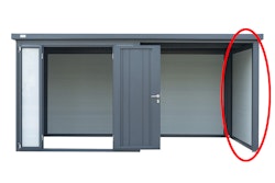 Wolff Finnhaus WPC Seiten-/Rückwand 20 Hellgrau für Modell 20 (1 Stück)