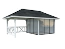 Vorschaubild Palmako Pavillon Bianca 16,6 m² Set 503 Slide Plus mit Isolierglas-Schiebetüren