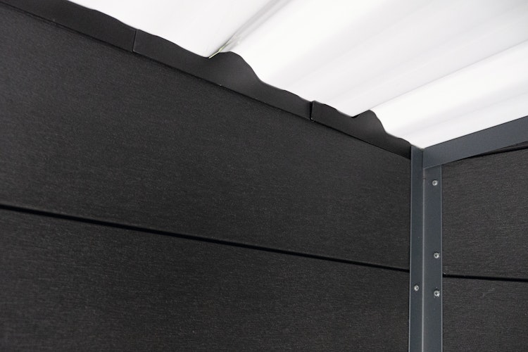 Wolff Finnhaus WPC Gartenhaus Style D / Terra 3030 Anthrazit/Hellgrau - 28 mm 