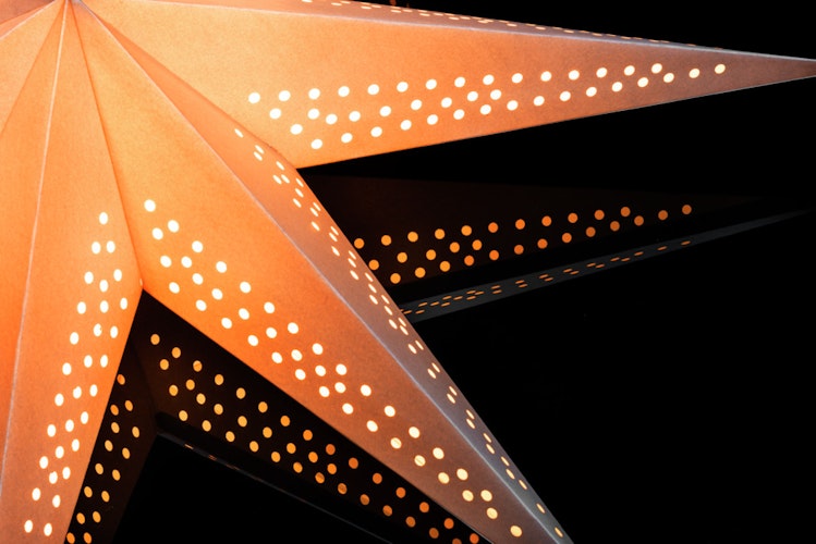 Konstsmide Weihnachtsbeleuchtung  Brauner Papierstern 78cm