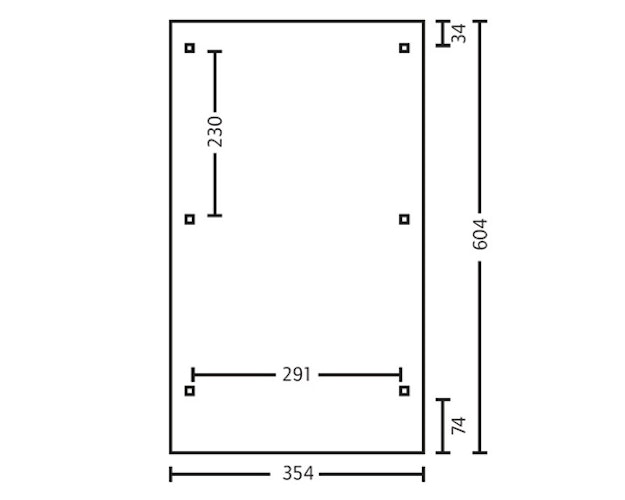 Skan Holz Emsland - Flachdach Carport aus Leimholz Breite 354 cm