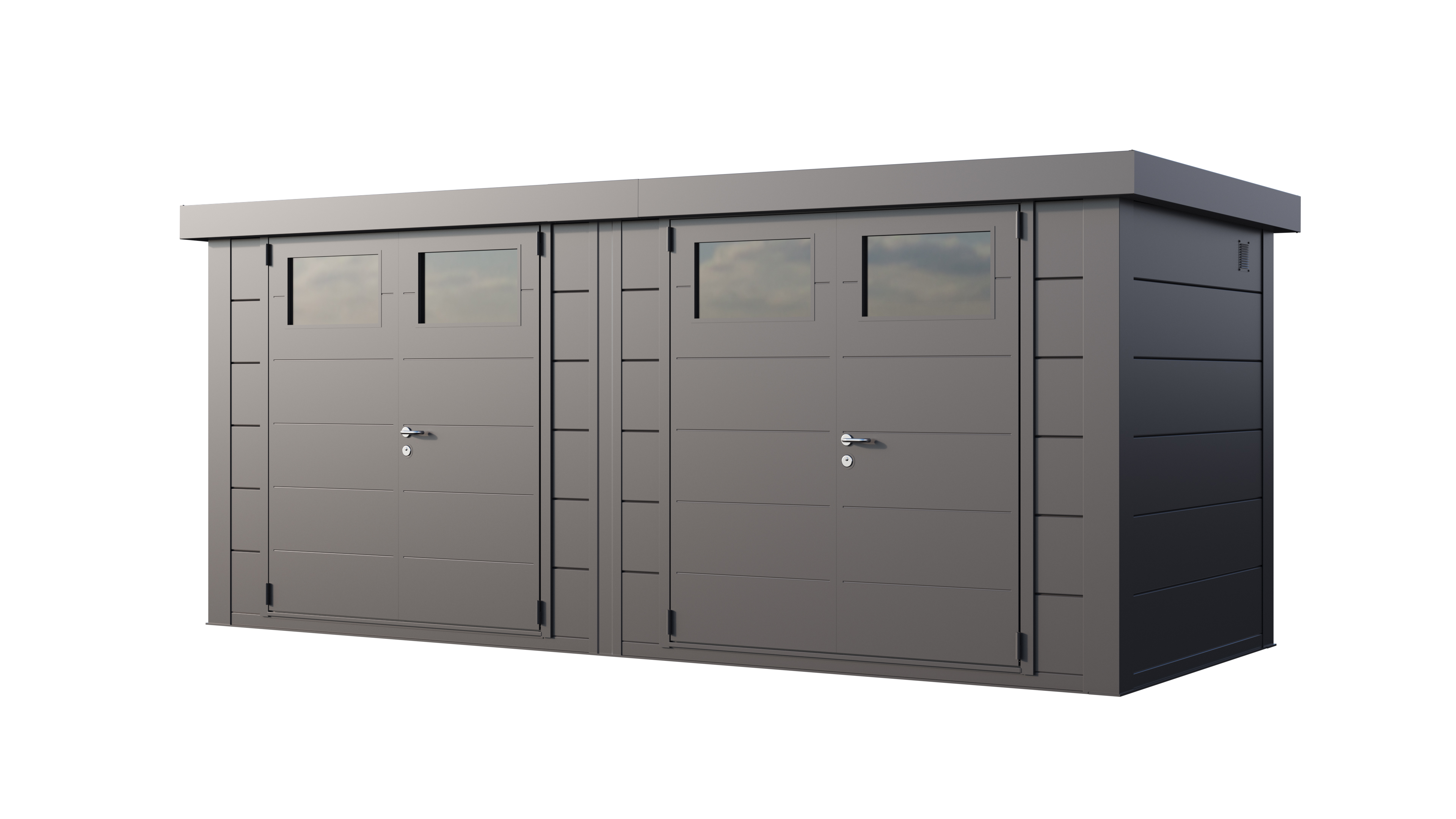 Telluria Metallgerätehaus Duo 2721 Zweiraum-Gartenhaus