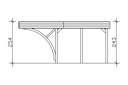 Vorschaubild Skan Holz Carport Friesland 557x555 cm inkl. 2 Einfahrtsbögen Sparset 8