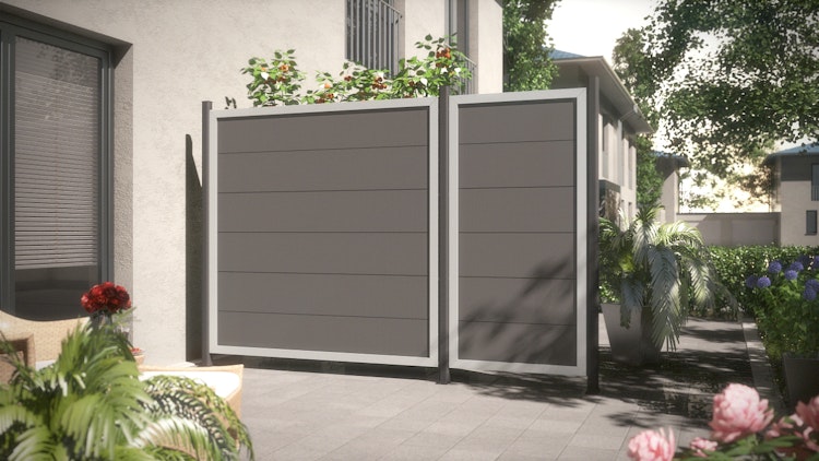 TraumGarten Design WPC Alu Rahmen Anthrazit 900 x 1800 mm