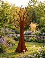 Badeko Baum-Deko 300 cm hoch in Edelrostoptik
