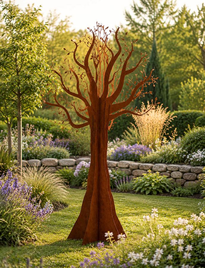 Badeko Baum-Deko 300 cm hoch in Edelrostoptik online kaufen
