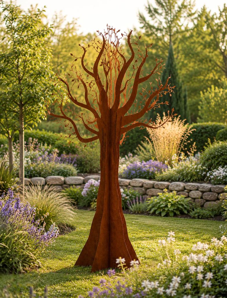 Badeko Baum-Deko 190 cm hoch in Edelrostoptik online kaufen