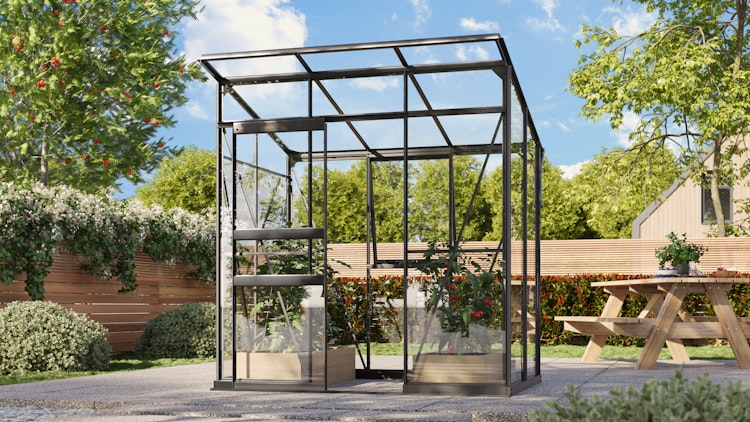 Vitavia Gewächshaus Fokus 3250 inkl. Stahlfundamentrahmen - 2,5 m²