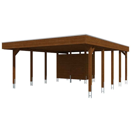 Skan Holz Carport Friesland 557x708 cm inkl. Abstellraum Sparset 4
