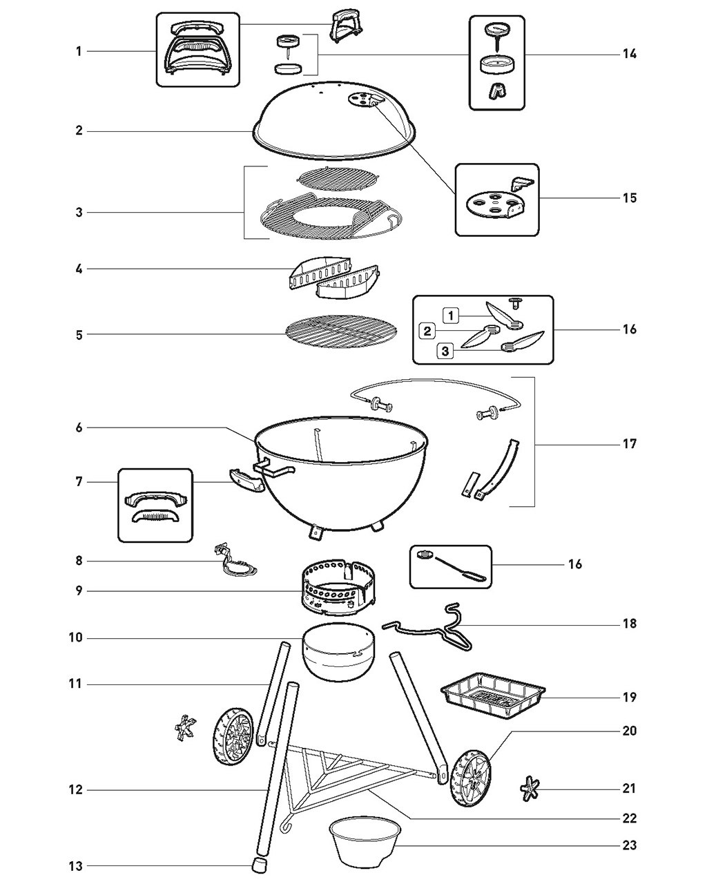 Explosionszeichnung Ersatzteile
