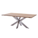 Vorschaubild Diamond Garden Tisch MARBELLA Baumkante 190 x 100 cm, Edelstahl / Recycled Teak