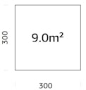 Vorschaubild Palmako Fundamentrahmen 3x3 m (inkl. LogFoot)