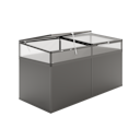 Vorschaubild KGT Frühbeet Aufsatz für Aluminium Hochbeet 210 Profile anthrazit (B2,05 x T0,91 x H0,77 m - 1185 l)