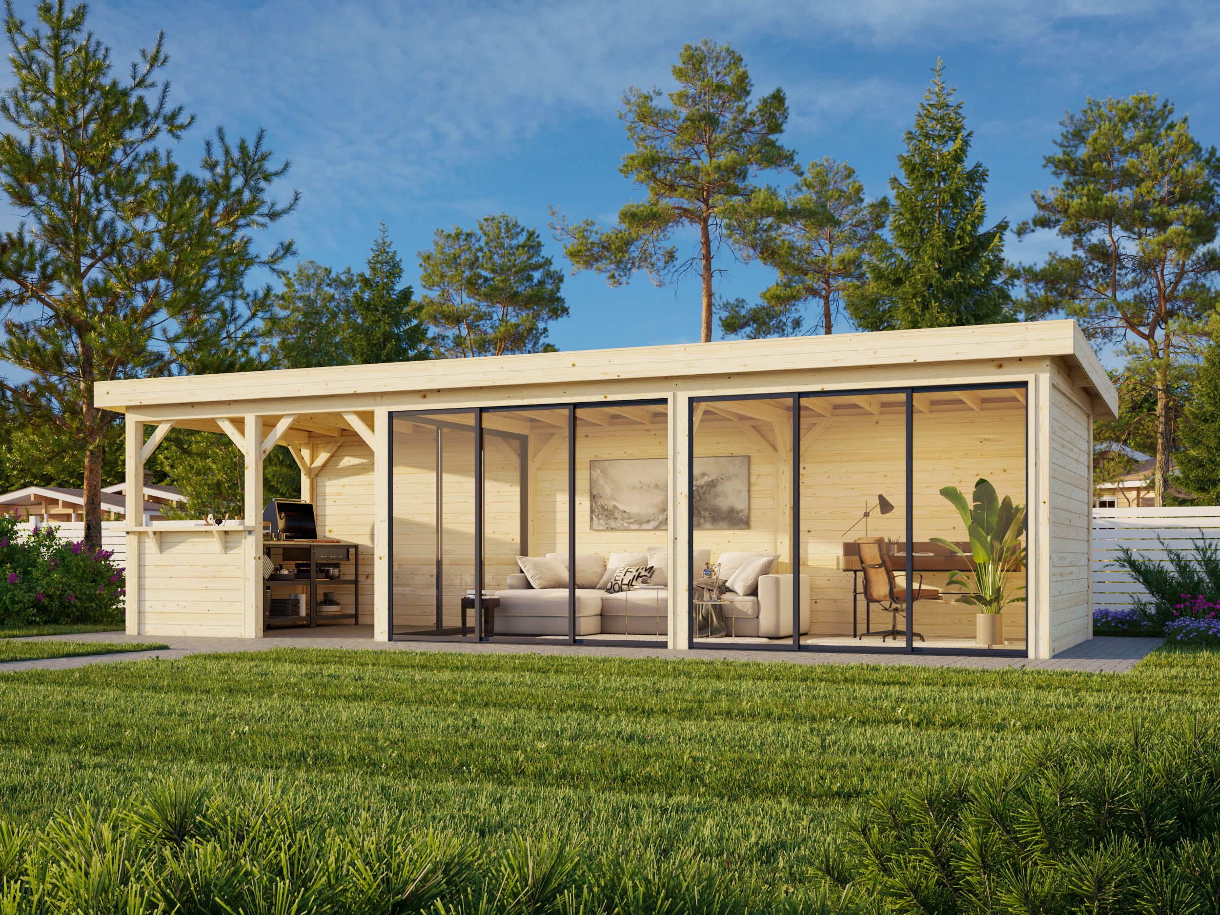 Palmako Carport/Pavillon Connect Lenna 24,9 m² Set 419 Slide