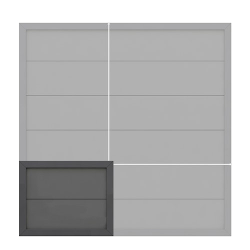 TraumGarten DESIGN WPC Alu Rahmen Anthrazit/Anthrazit, 95 x 180cm