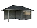 Vorschaubild Palmako Pavillon Bianca 16,6 m² Set 505 Slide Plus mit Isolierglas-Schiebetüren