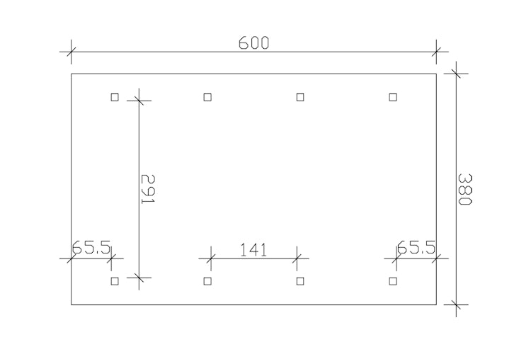 Skan Holz Wallgau - Satteldach Einzelcarport Breite 380 cm