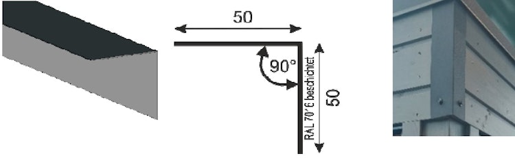 Eckwinkel für Gartenhausblenden 