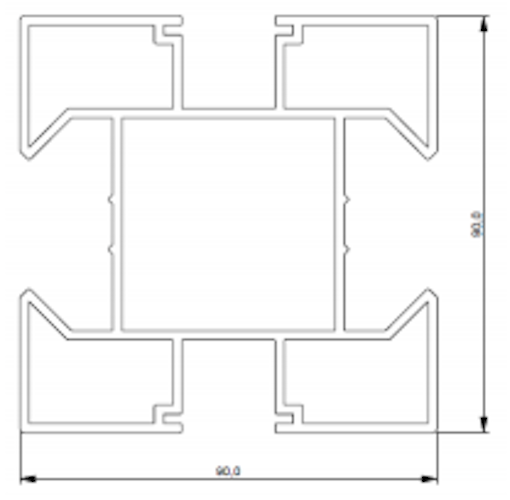 OSMO Aluminiumpfosten Typ C - Eckpfosten