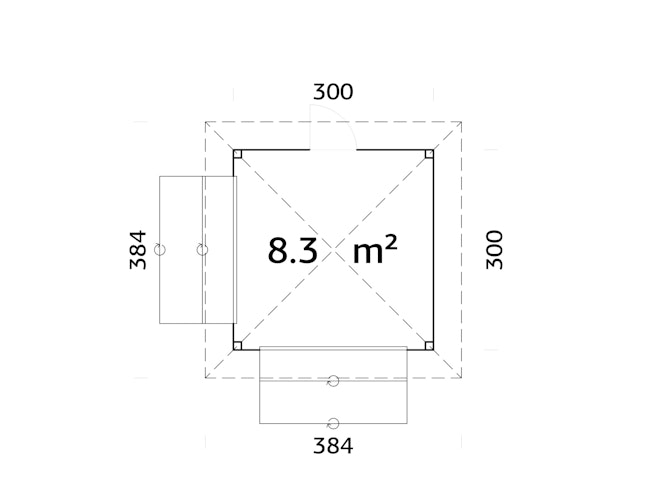 Palmako Marktstand Bianca 8,3 m² Set 105 - 28 mm
