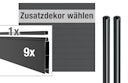 Vorschaubild dz Alu Steckzaunelement VIDUAL Snap 140 für Dekorelement & Pfosten 72/72 mm