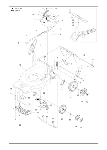 Husqvarna Rasenmäher gelegentliche Nutzung 967862201 LC 247iX