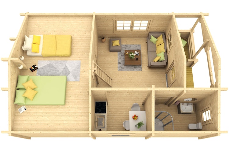 Wolff Finnhaus Gartenhaus Ferienhaus Spessart 92-E