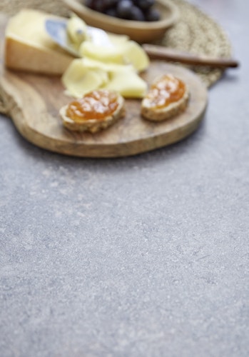 Diamond Garden Tisch LYON Ø 138 cm, Edelstahl Dunkelgrau / HPL