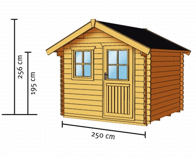 Skan Holz 28 mm Blockbohlenhaus Porto