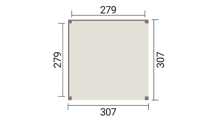 Weka Design Pavillon Lumley - 300 x 300 cm