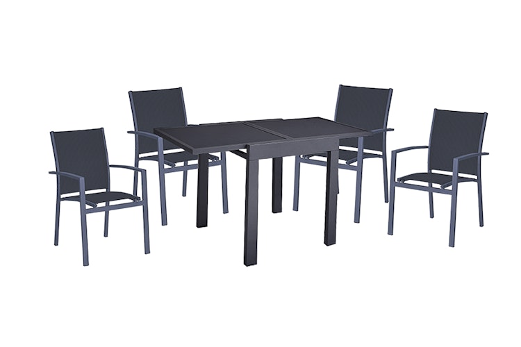 Garden Pleasure Ausziehtisch ELENA 65/130 x 65 cm, Aluminium Anthrazit