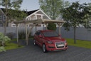 Vorschaubild Weka Einzelcarport 606 A mit Rundbogen