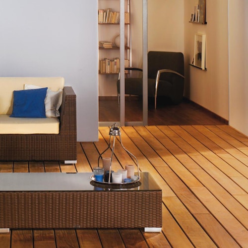 OSMO Terrassendiele Garapa glatt / glatt Natursortierung