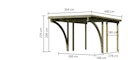 Vorschaubild Karibu Carport Einzelcarport Eco 1/2 - kesseldruckimprägniert