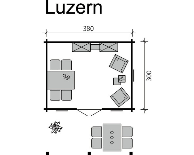 Skan Holz 45 mm Blockbohlenhaus Luzern