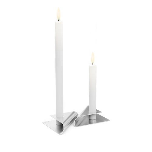 höfats Kerzenhalter SQUARE CANDLE silber
