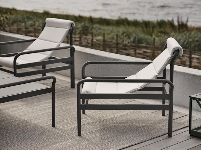 Brafab Loungeset SLING, Aluminium Anthrazit / Olefin (100 % Polypropylen) Barley - Abverkauf