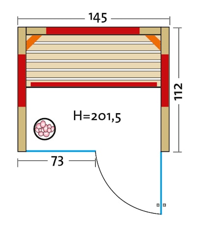 Infraworld Infrarotkabine TrioSol Glas 145 Fichte inkl. 5-teiligem gratis Zubehörset