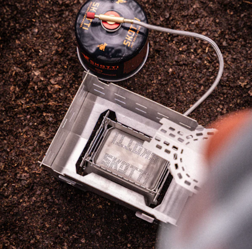 SKOTTI BOOSTER faltbarer Edelstahl Gasgrill - Campingkocher