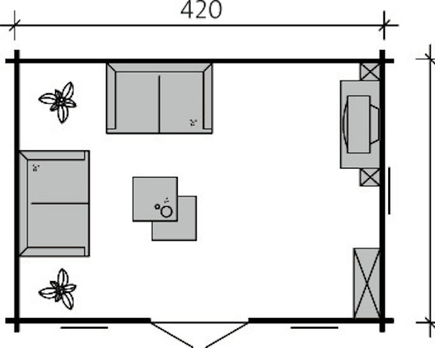 Skan Holz 45 mm Blockbohlenhaus Basel