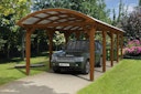 Vorschaubild Skan Holz Franken - Bogendach Einzelcarport aus Leimholz Breite 376 cm