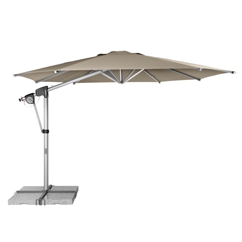 doppler Pendelschirm PROTECT 400, Aluminium Grau / 100 % Polypropylen 220 g/m²