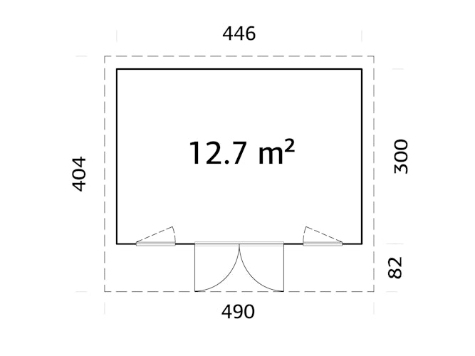 Palmako Gartenhaus Aurelia 12,7 m² - 44 mm