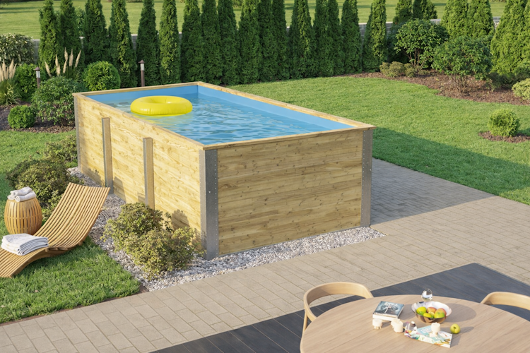 Weka Massivholzpool Siargao Gr. 1 - 45 mm - 416 x 200 cm