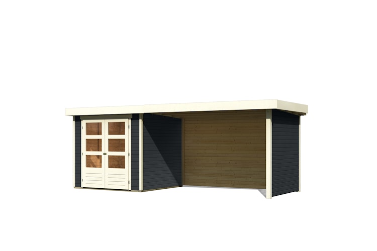 Karibu Woodfeeling Gartenhaus Askola 2/3/3,5/4/5 m. 275 cm Schleppdach/Seiten- und Rückwand